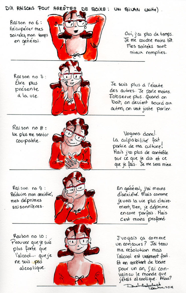 Dix raisons pour arrêter de boire: un bilan (suite)